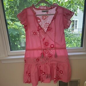 Bindu Pink Cinch Waist Sundress